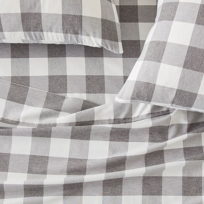 Phoenix Grey Check Printed Sheet Set
