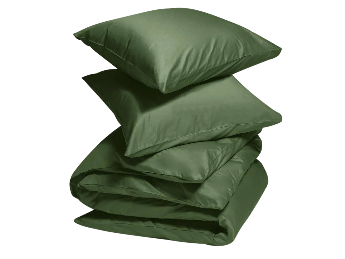 Yumeko dekbedovertrek katoen satijn mid olive 200x220   2/60x70
