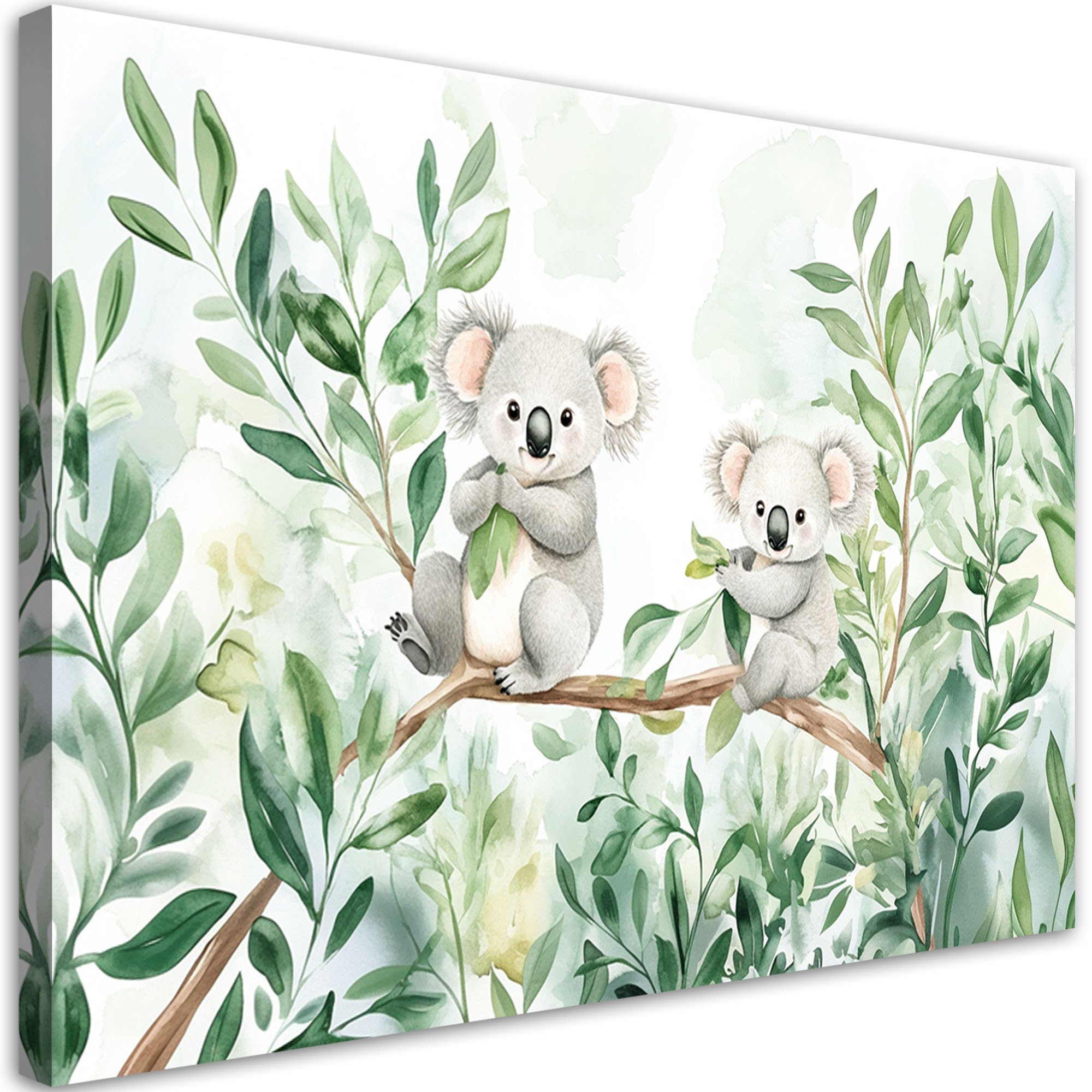 Feeby Obraz do pokoju dziecka, Misie Koala Liście eukaliptusa 60x40