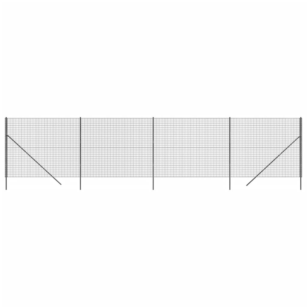 Siatka Ogrodzeniowa Ogrodzenie W Rolce Stal PVC 1,4x10 m Grafitowy