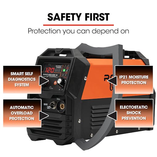 NNEMB 120 Amp Portable Inverter Welder 3 IN 1 MMA ARC /MIG Gasless /Lift-TIG Welding