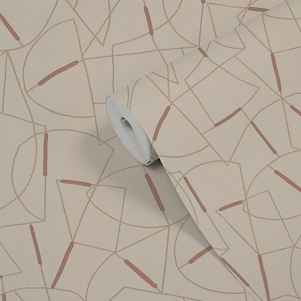 Papier vinyle sur intissé GoodHome Schiele taupe