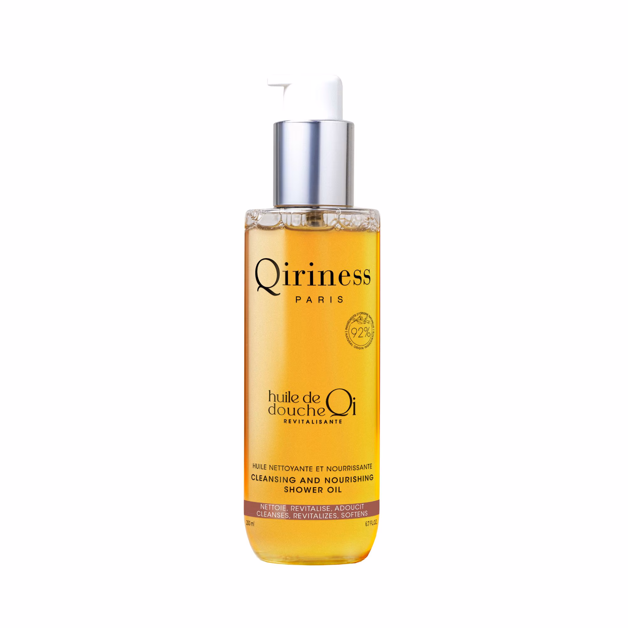 QIHuile de douche qi revitalisante - huile nettoyante et nourrissante