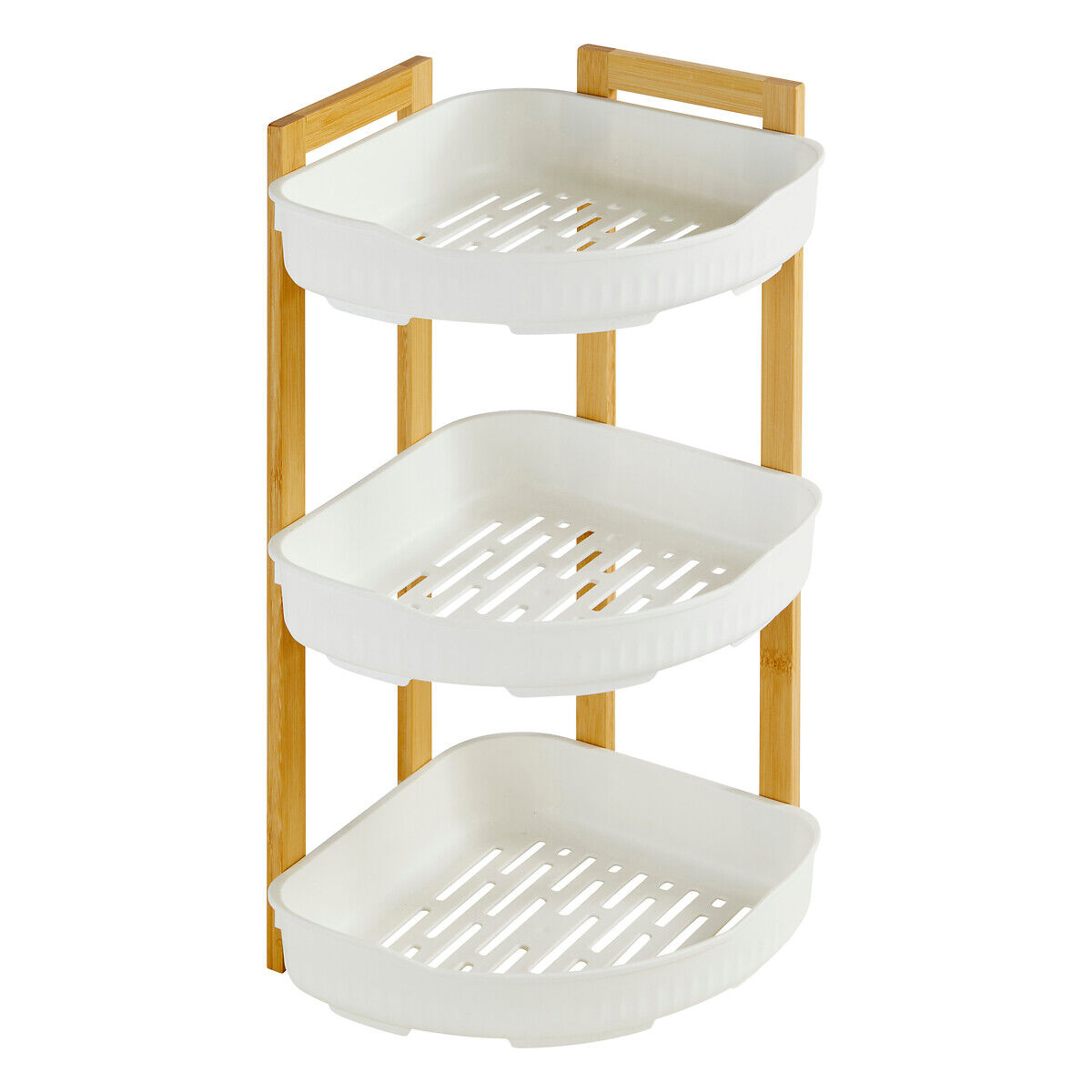 Estante de canto wc NATURÉO com 3 níveis em bambu