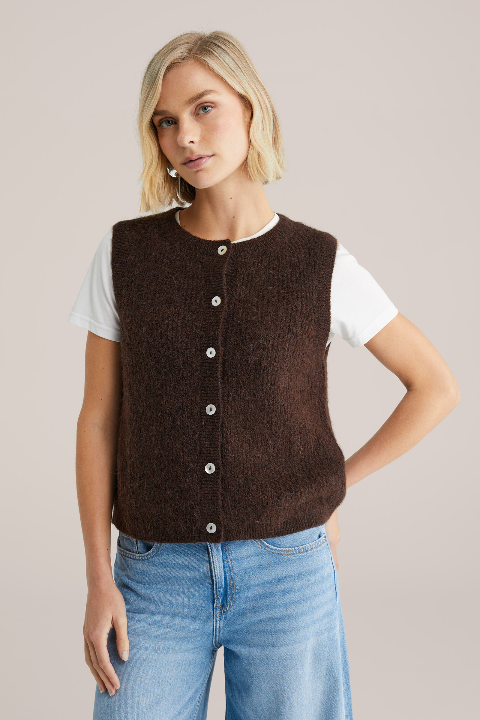 Dames gebreid gilet