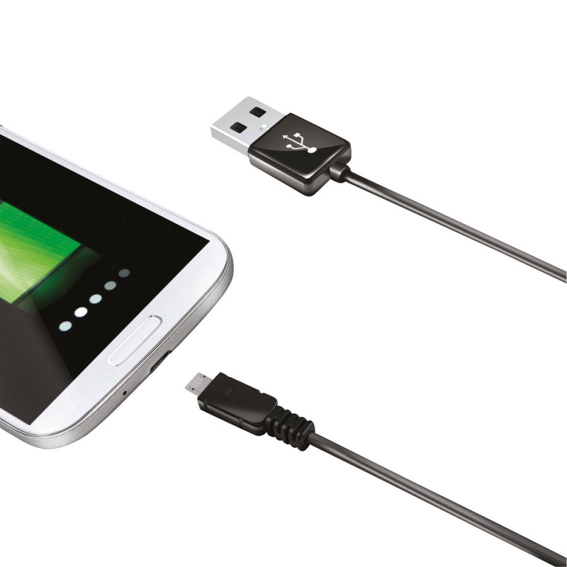 Câble micro USB noir 1 m