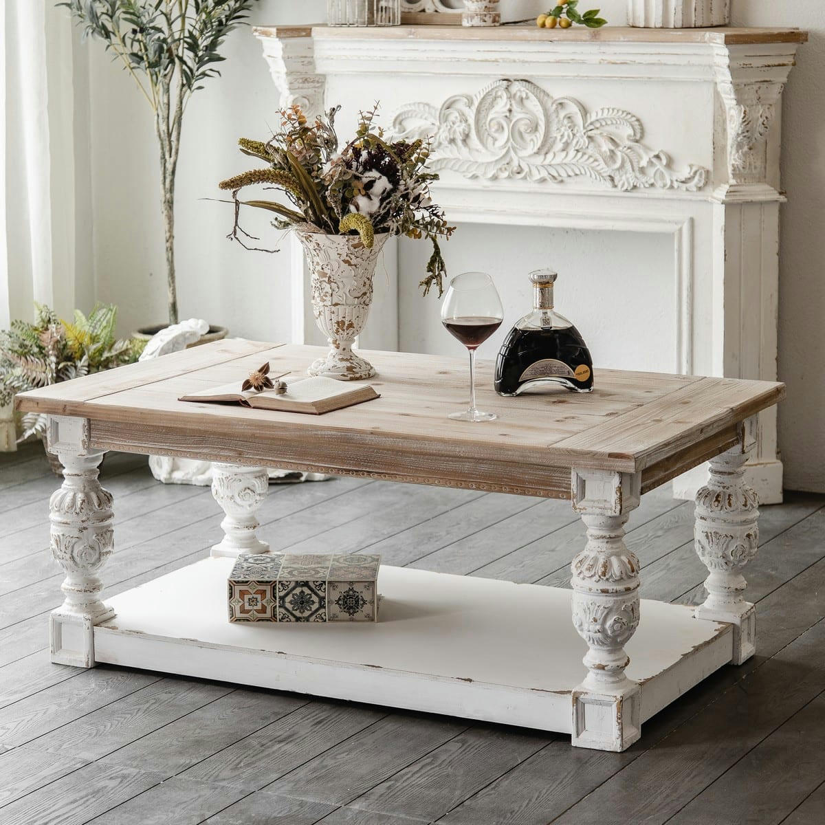 OSCAR - Table basse en bois blanc L120