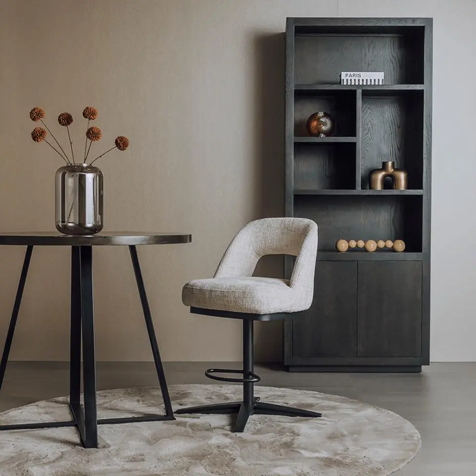 Tower Living - Caldes draaibare barstoel - off-white