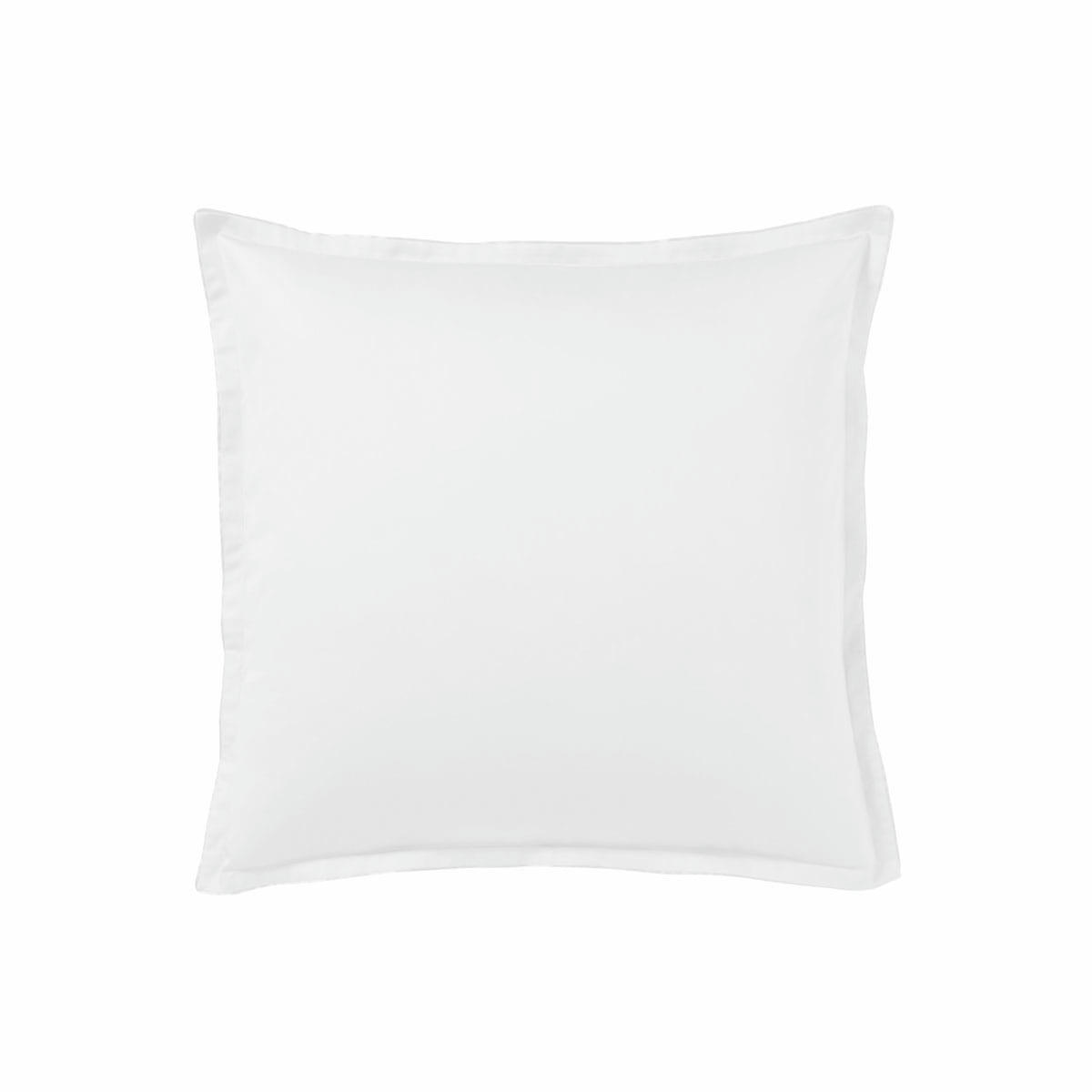 TEOPHILE - Taie d'oreiller en sain de coton blanc 65x65