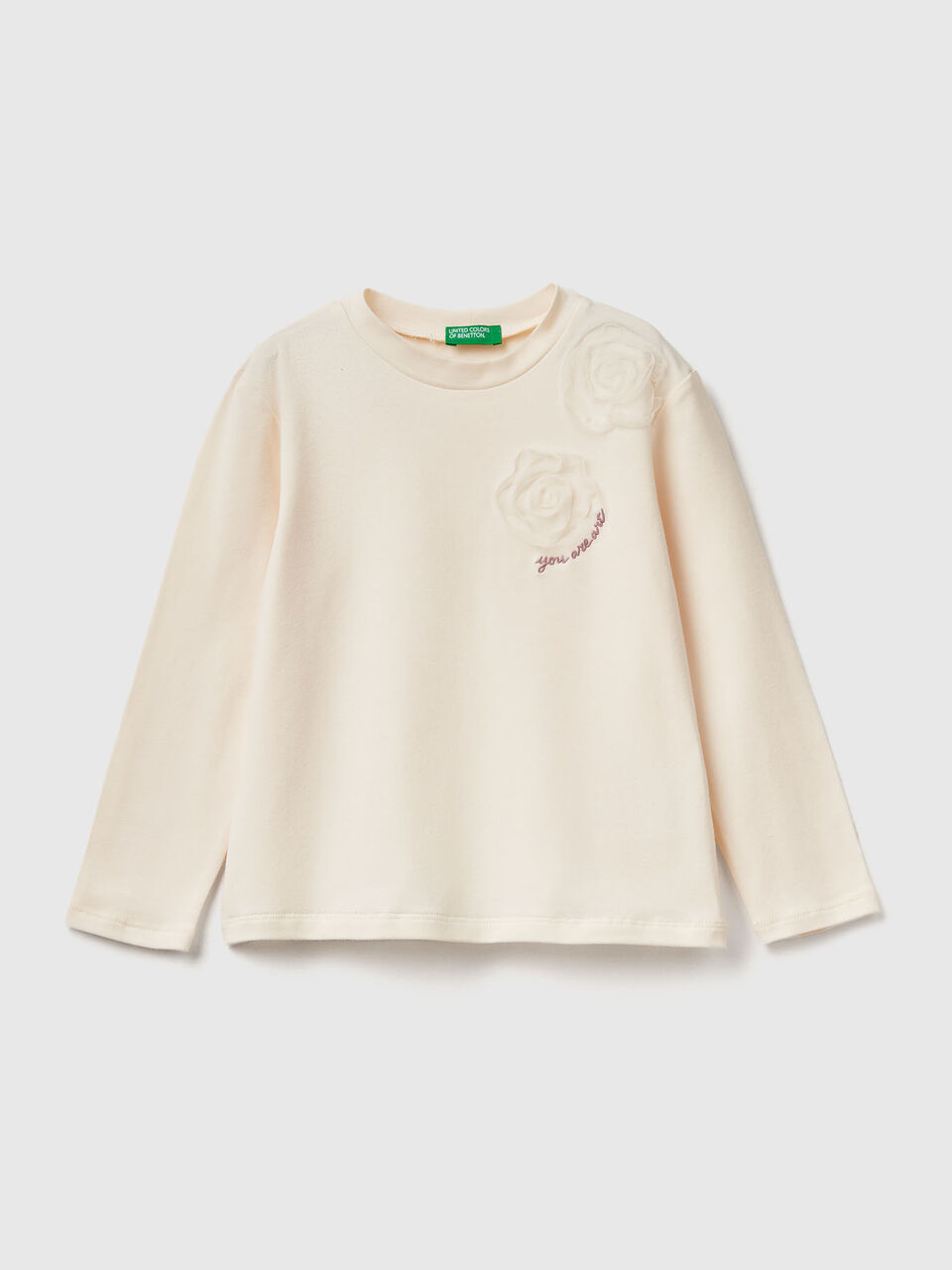 T-shirt with tulle applique