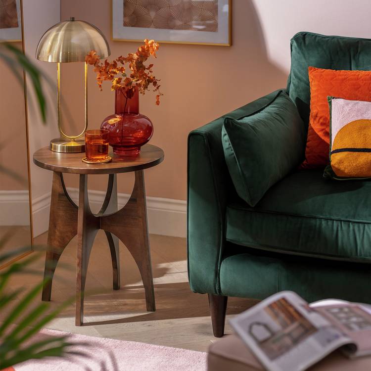 Habitat Mid Century Side Table - Walnut