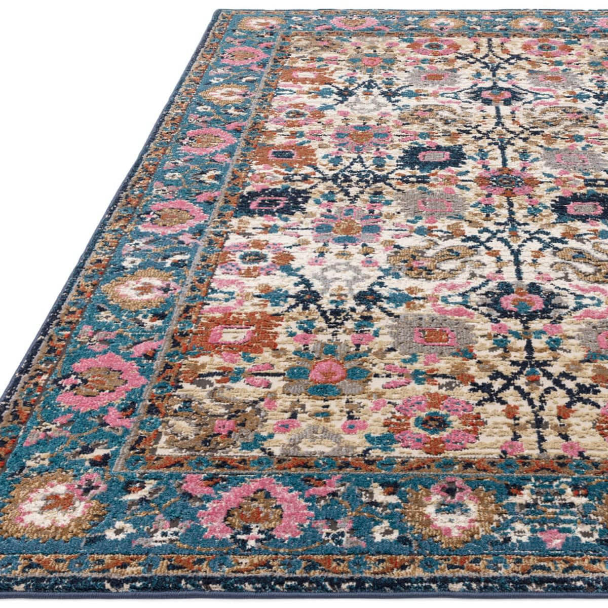 SANAB - Tapis de salon en polypropylène bleu 190x290 cm