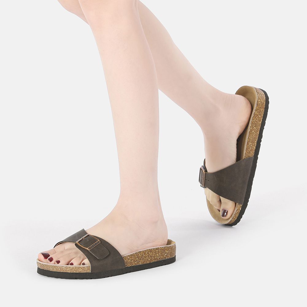 EverAu Australia Swan Leather Easy Slip-On Sandals