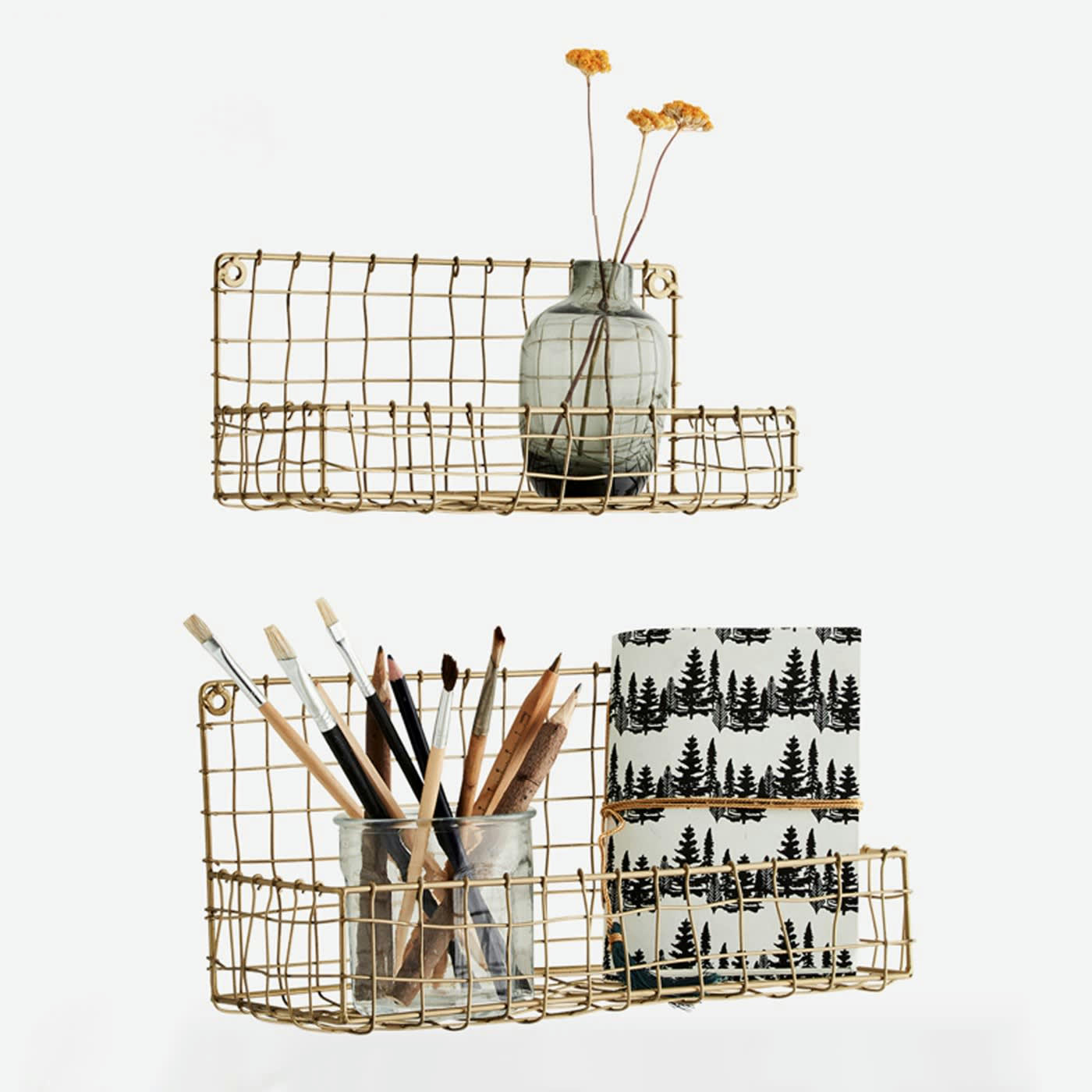 - Lot de 2 Etagères en Fils de Fer