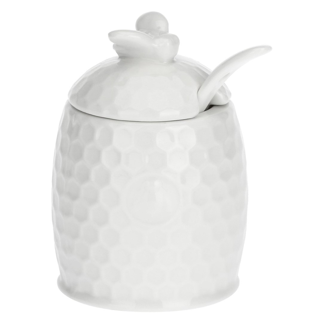 Cukiernica z łyżeczką Aperegina - Biały, 200 ml