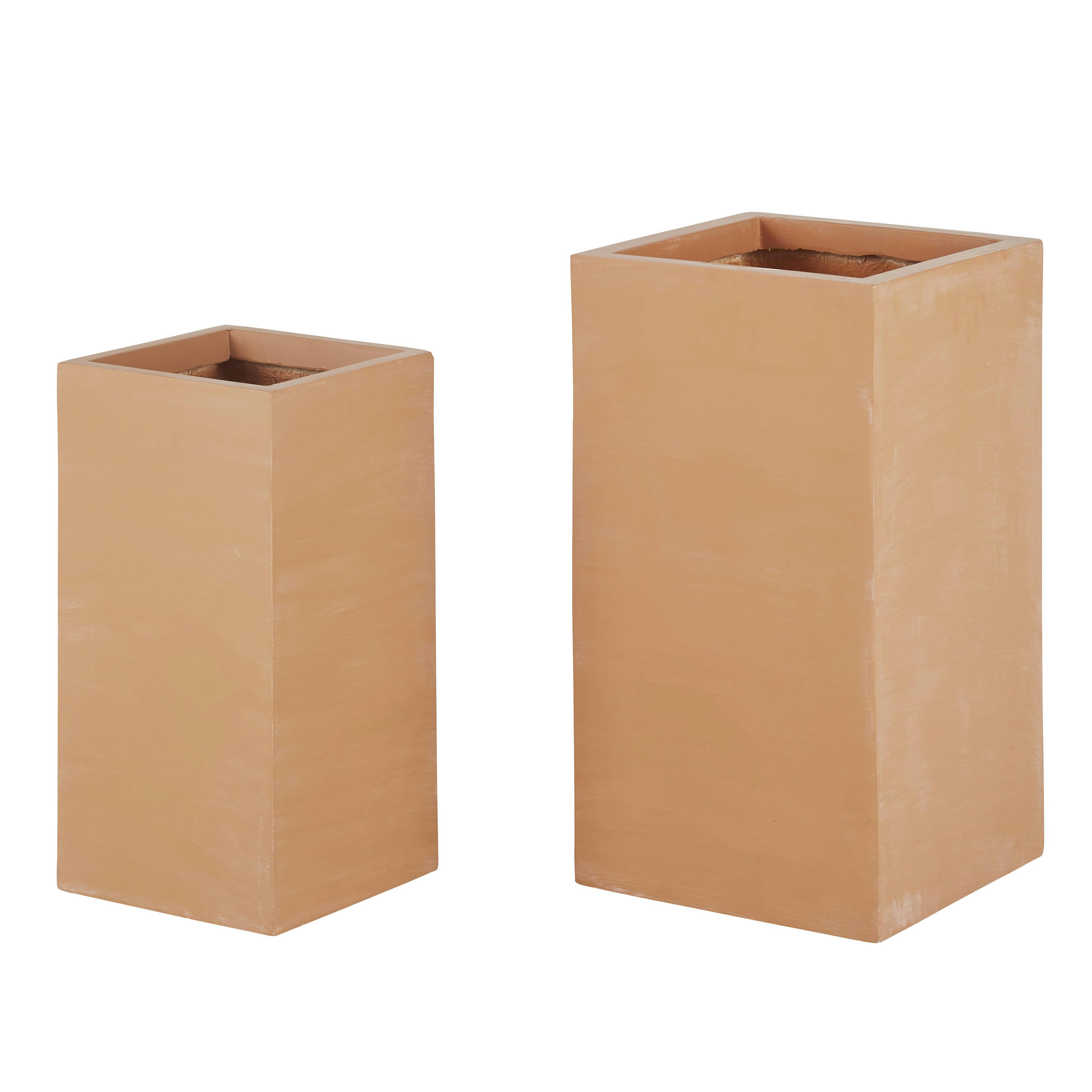 VARUNA - Pots en fibre d'argile terracotta (x2)