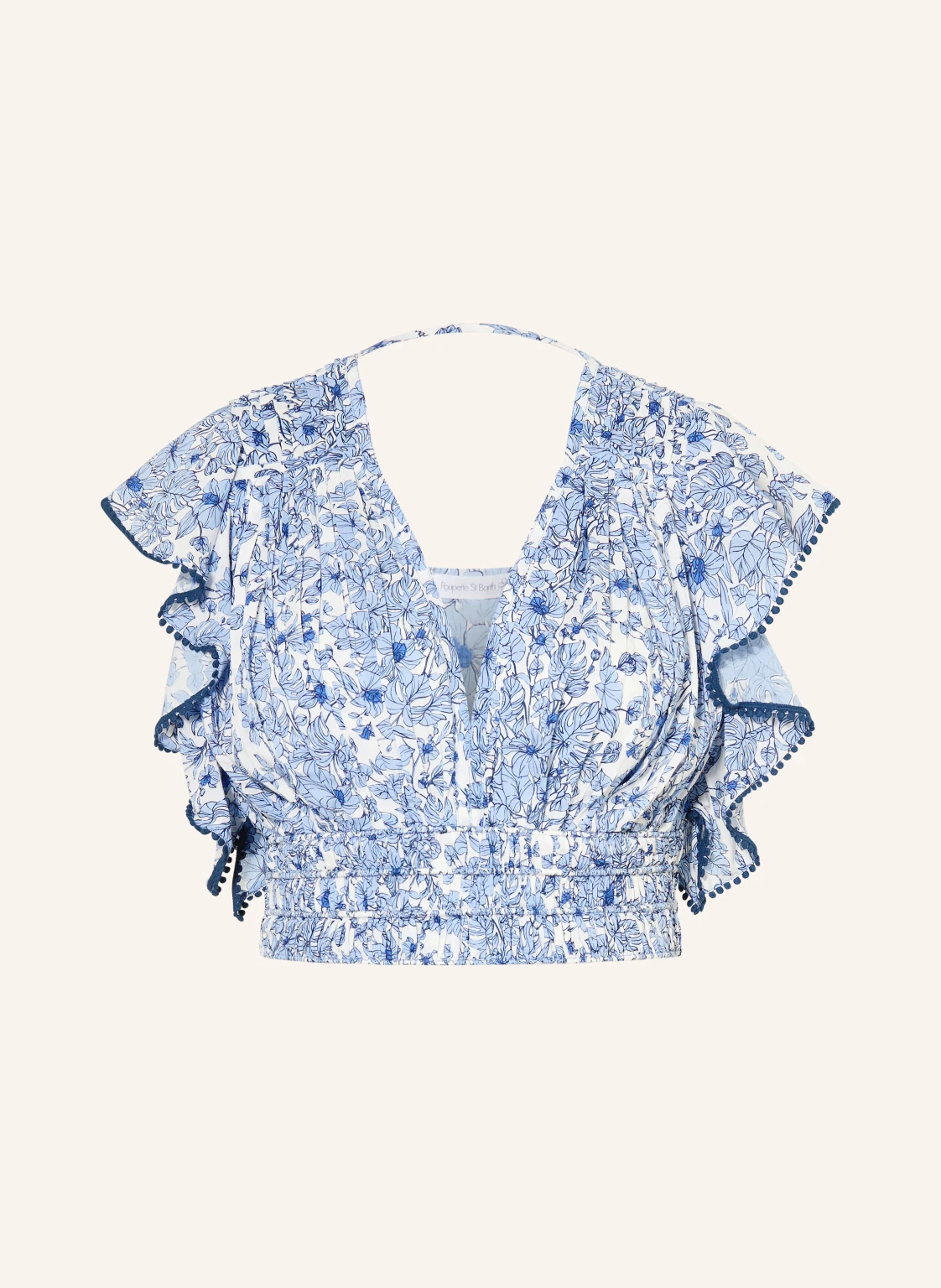 Poupette St Barth Cropped-Top PEARL mit Volants