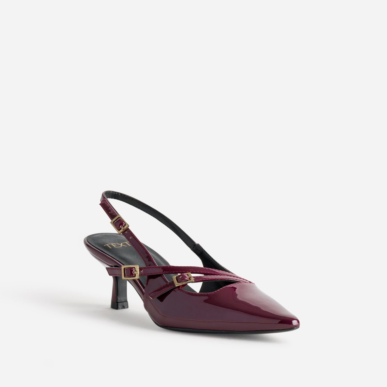 Escarpin slingback TEXTO bordeaux verni