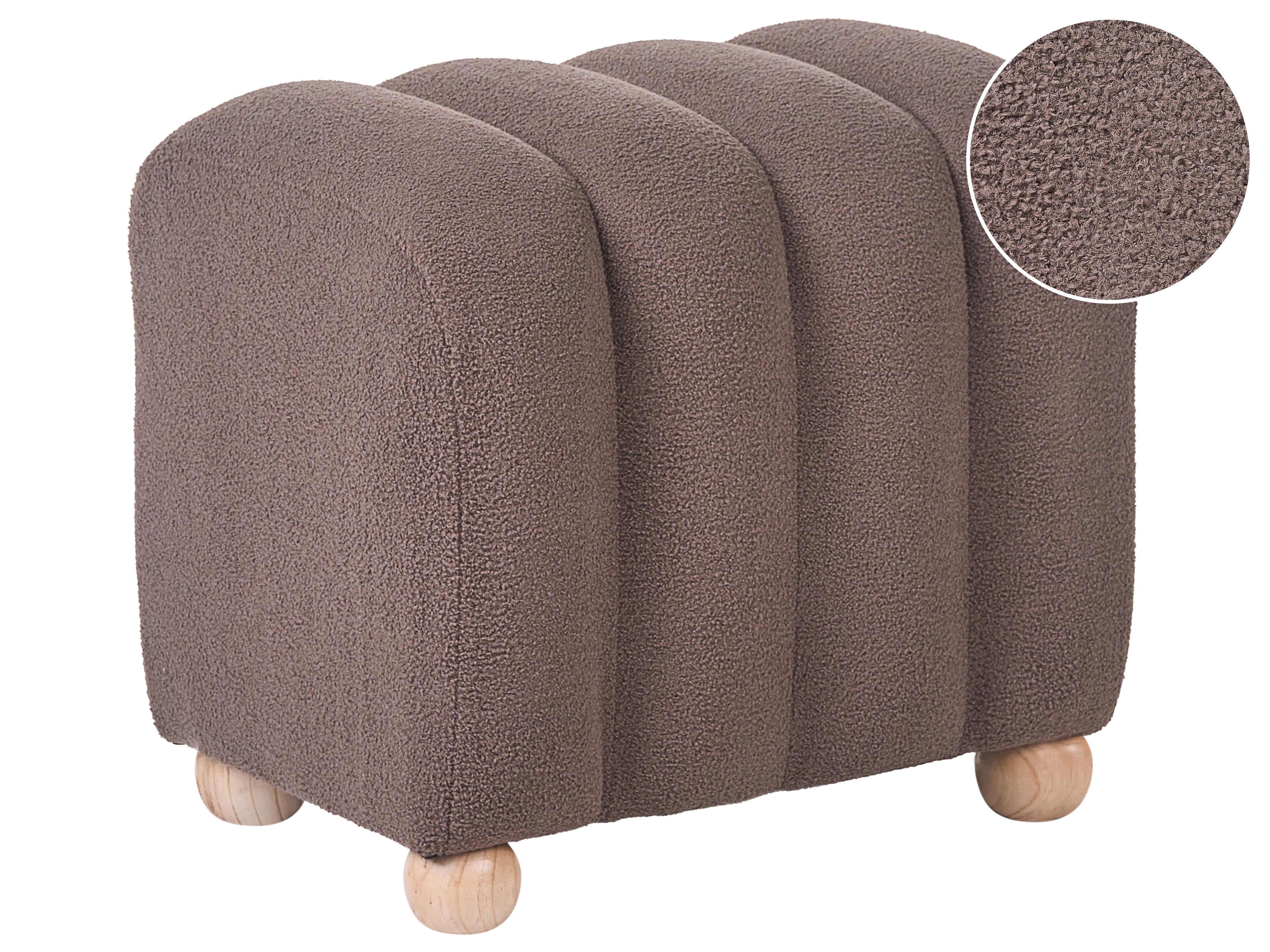Upholstered Bench IDYLLWILD Boucle Brown