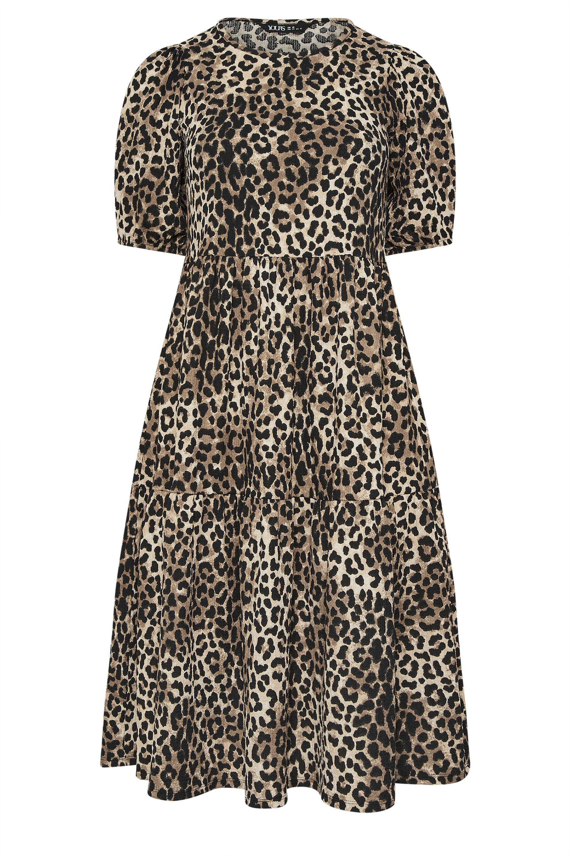 Yours Leopard Tiered Midi Dress