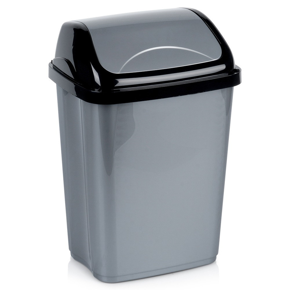 Kosz na śmieci plastikowy szary 10 l