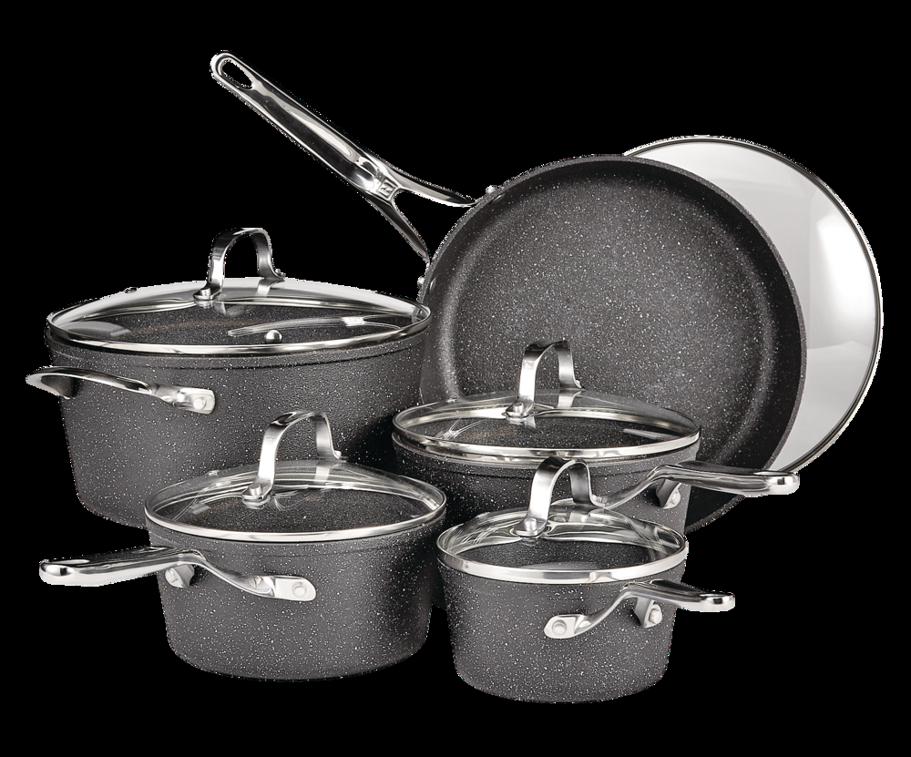 Heritage The Rock Non-Stick Cookware Set with Matching Roaster 10-pc