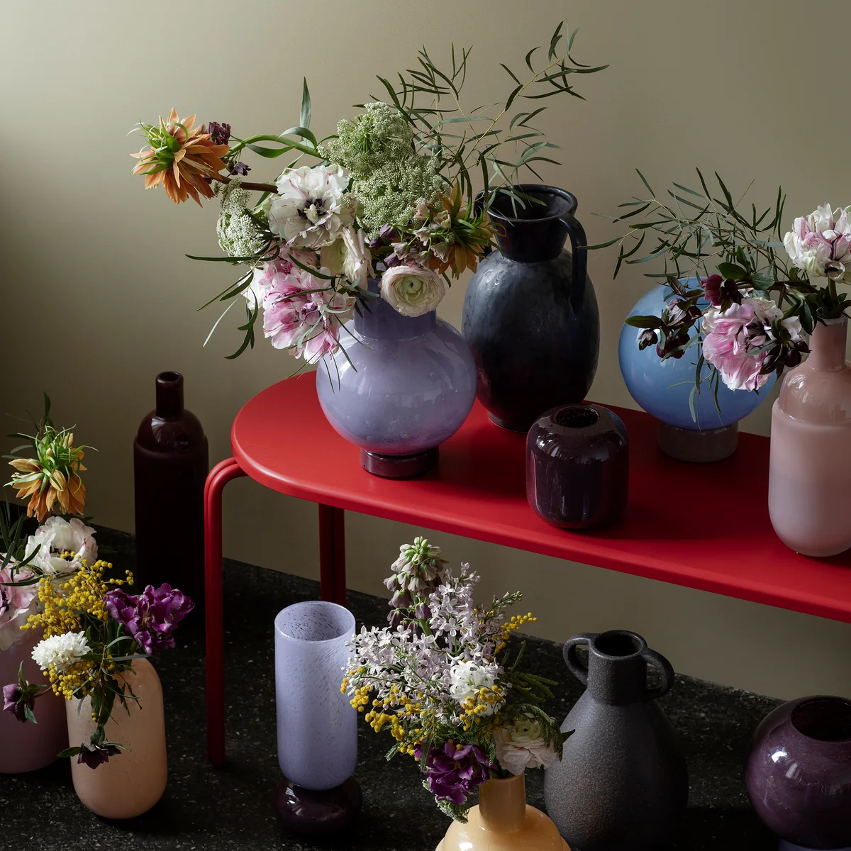 Broste Copenhagen - Kai Vase, H 21,5 cm, sheepskin dusty peach