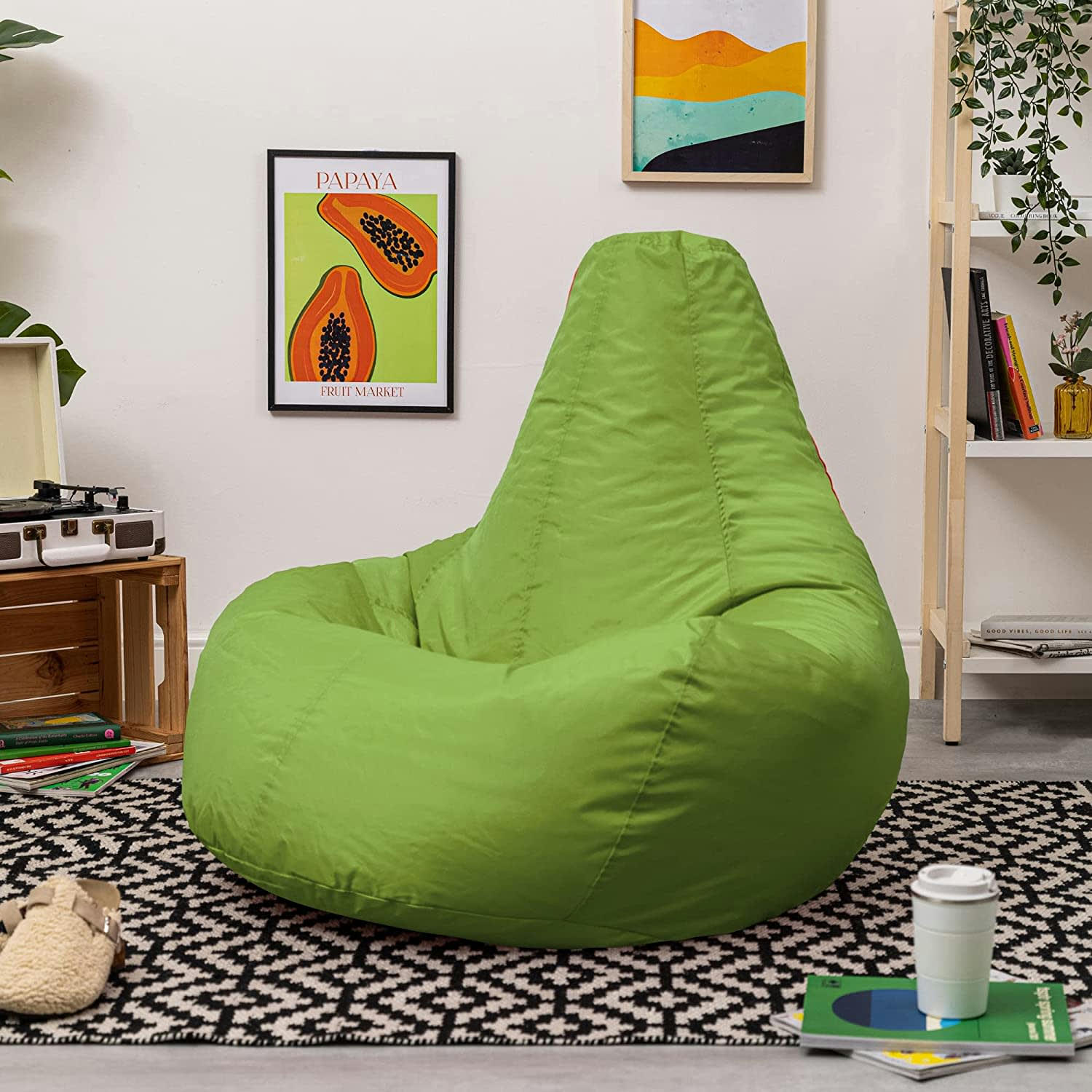 - Pouf inclinable extérieur vert citron