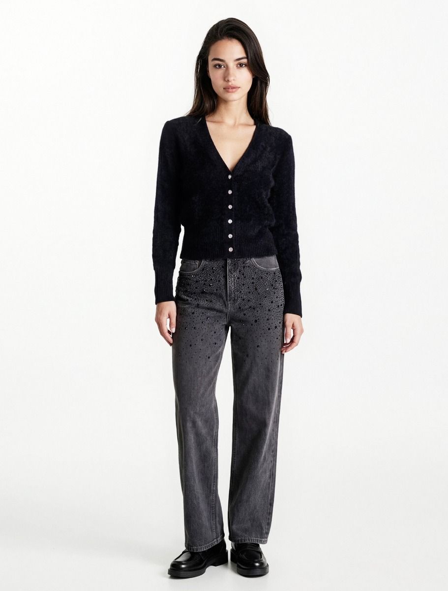 Fluffy ζακέτα με κουμπιά