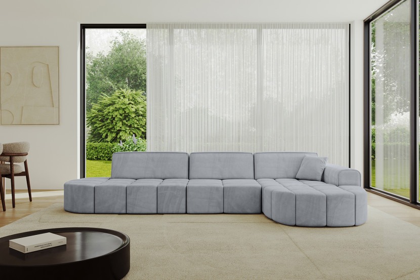 Narożnik prawostronny bez funkcji spania LIVO-L2 - 337x173x79,5 Szary