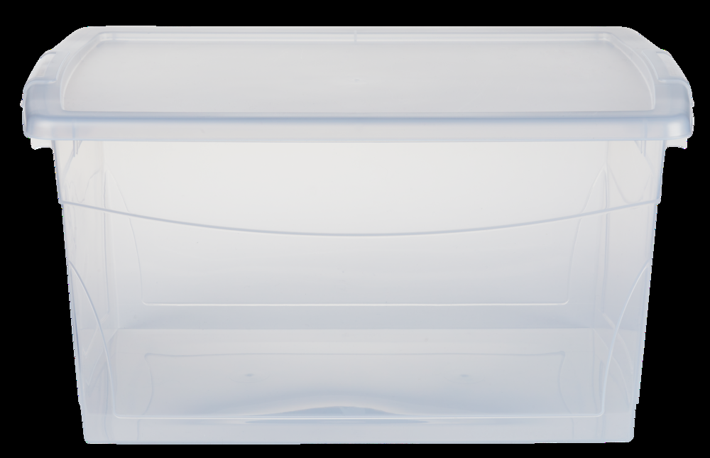 type A Clarity Transparent Storage Box with Lid, 50-L
