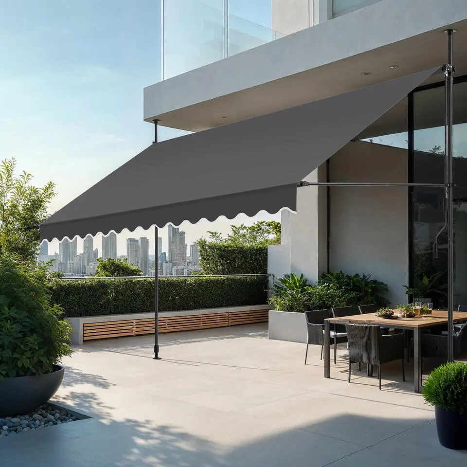 tectake Klemluifel met zwengel, in hoogte verstelbaar, Zwart / Grijs