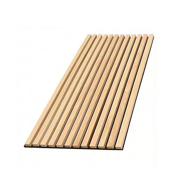 Lot de 2 Panneaux Acoustiques Muraux Bois 240x60x2,2cm - Chêne Blanc avec Fond Noir - SILAMP