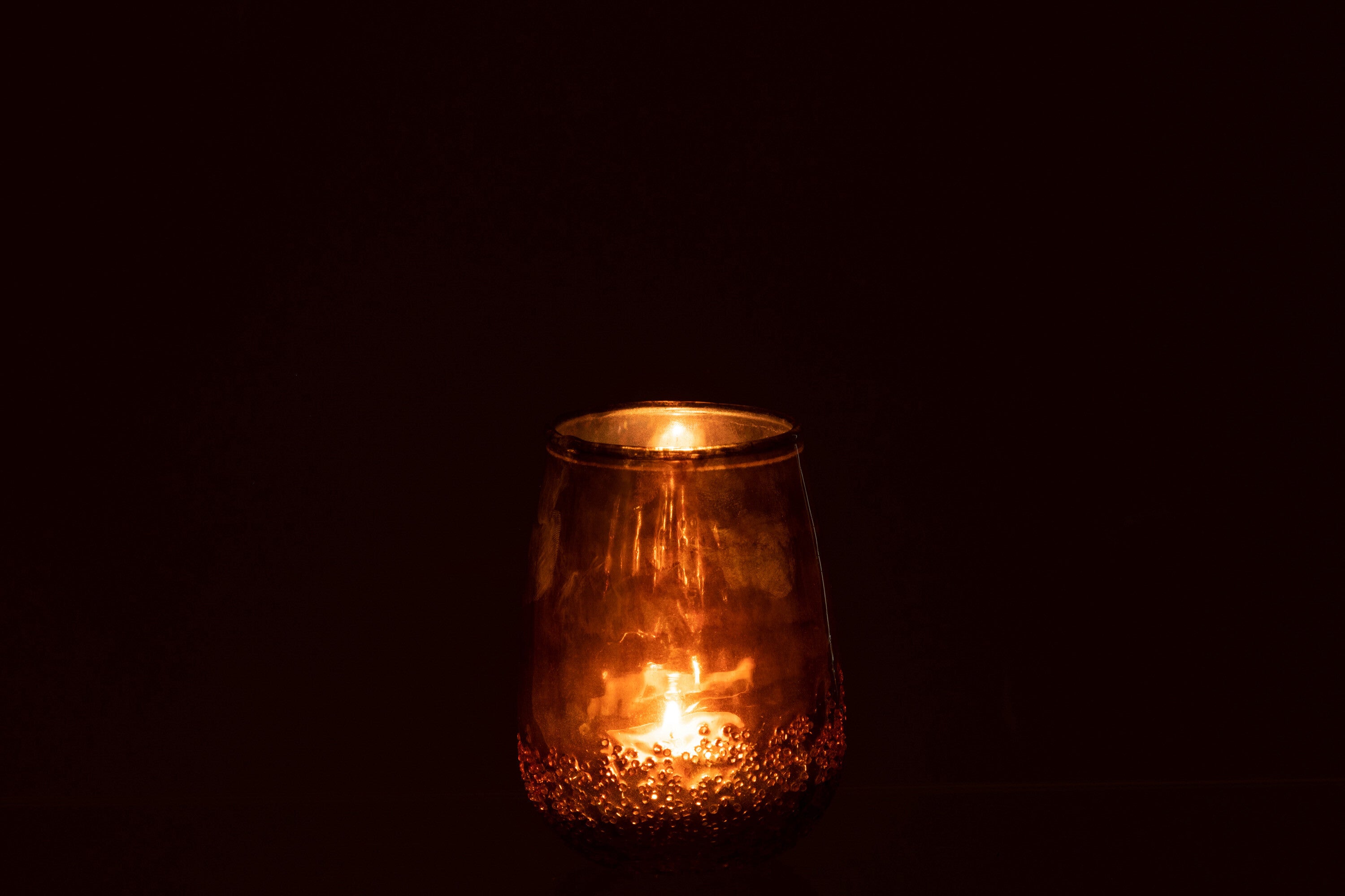 J-Line kaarshouder Spiegel - glas - goud - small - 2 stuks