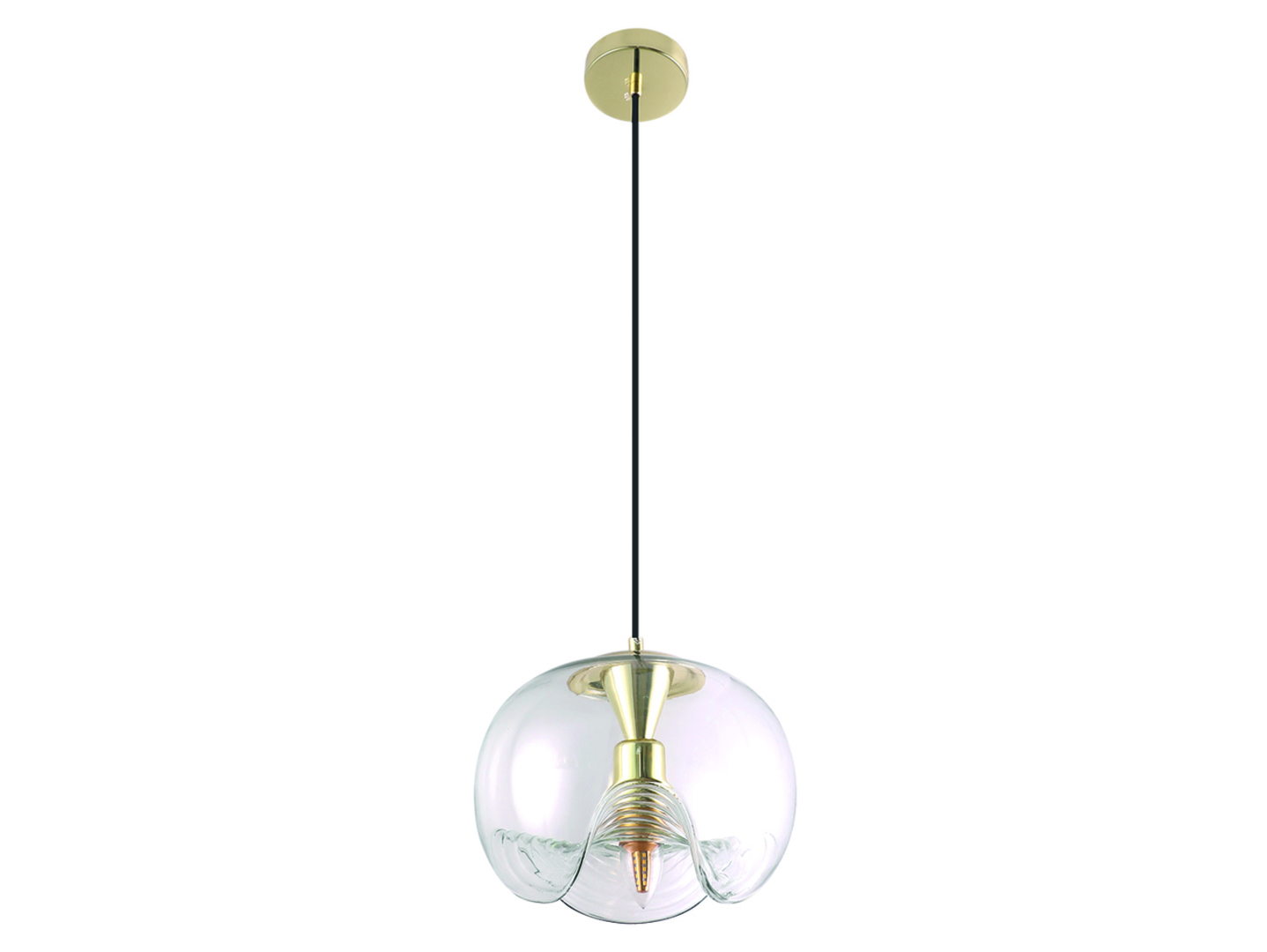 Lampa wisząca Cindy metalowa transparentna