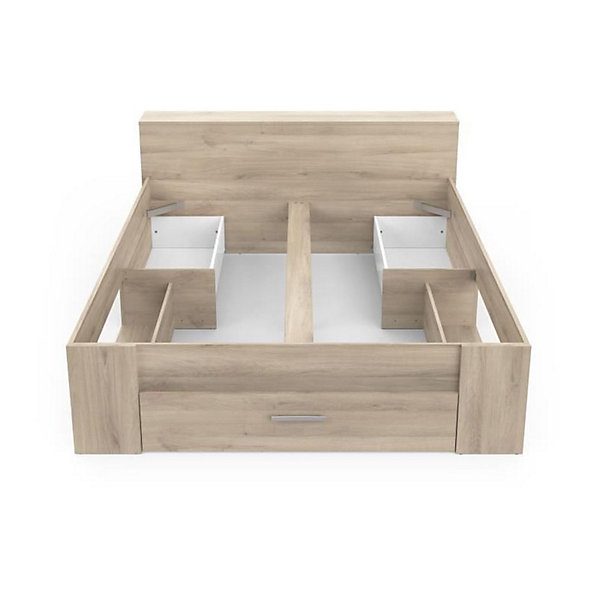 Demeyere - Lit adulte 140 x 190 cm - Chene Kronberg - Oxygene
