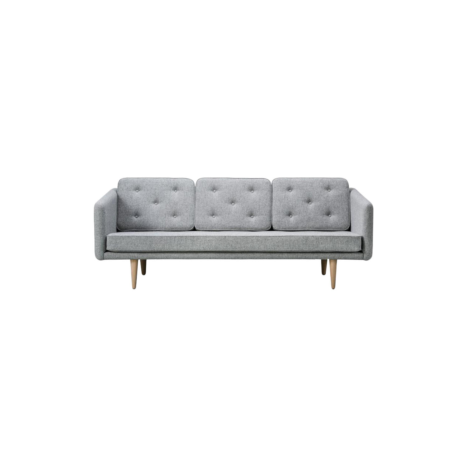 No. 1 2003 3 pers. sofa, gr&aring;/s&aelig;bebehandlet eg