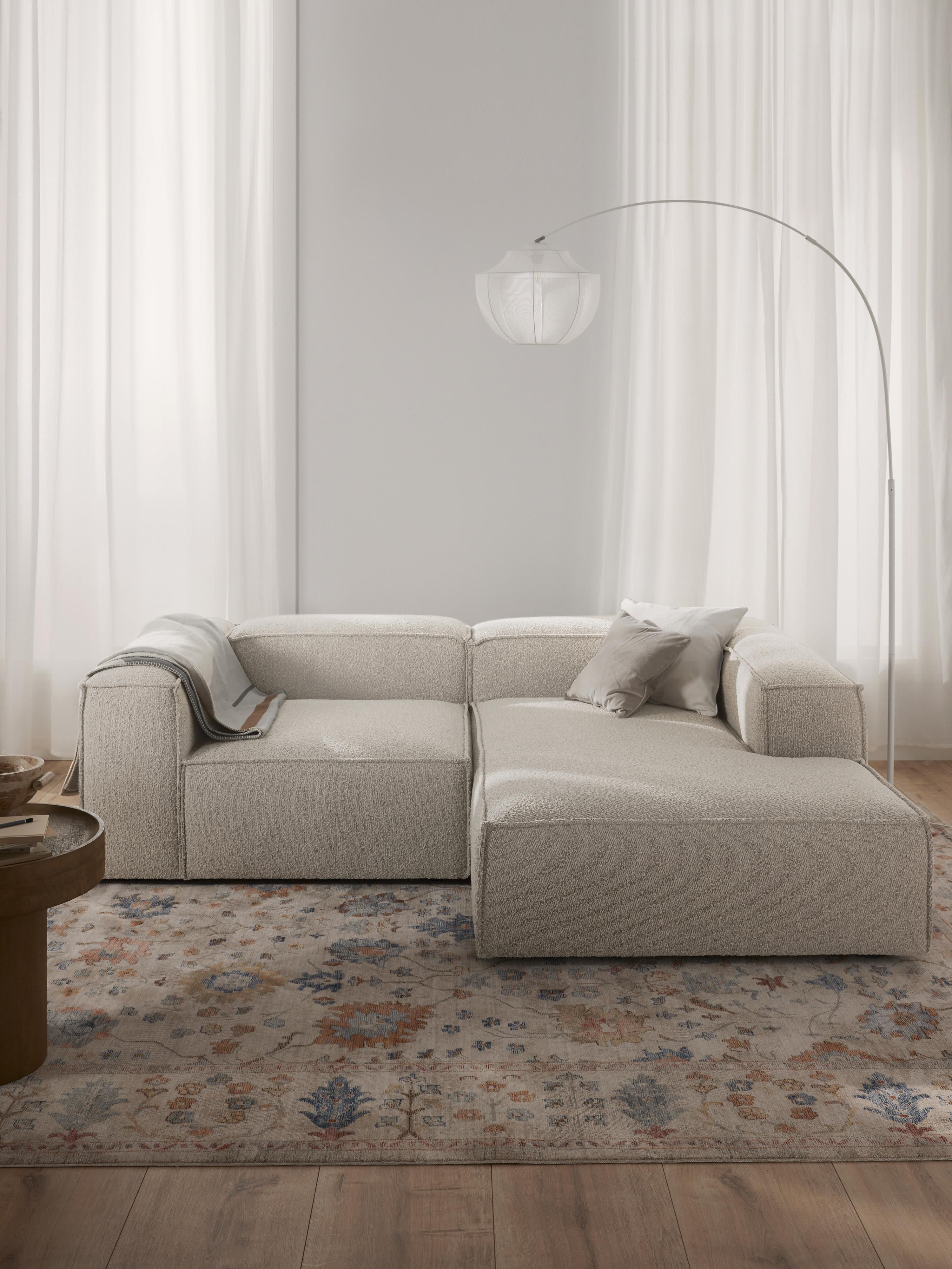 Modulares Bouclé-Ecksofa Lennon (2-Sitzer)