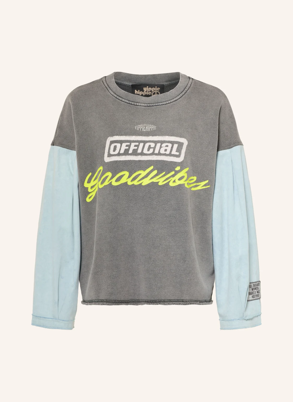yippie hippie Sweatshirt im Materialmix