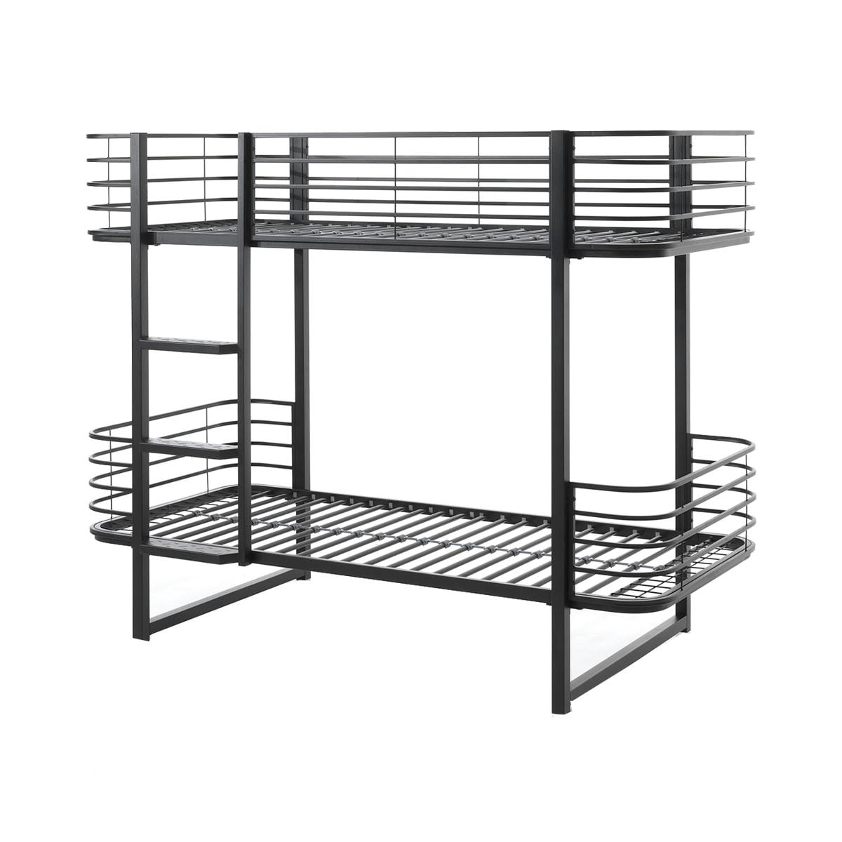 OSCAR - Lit superposé 90x200 sommier inclus noir