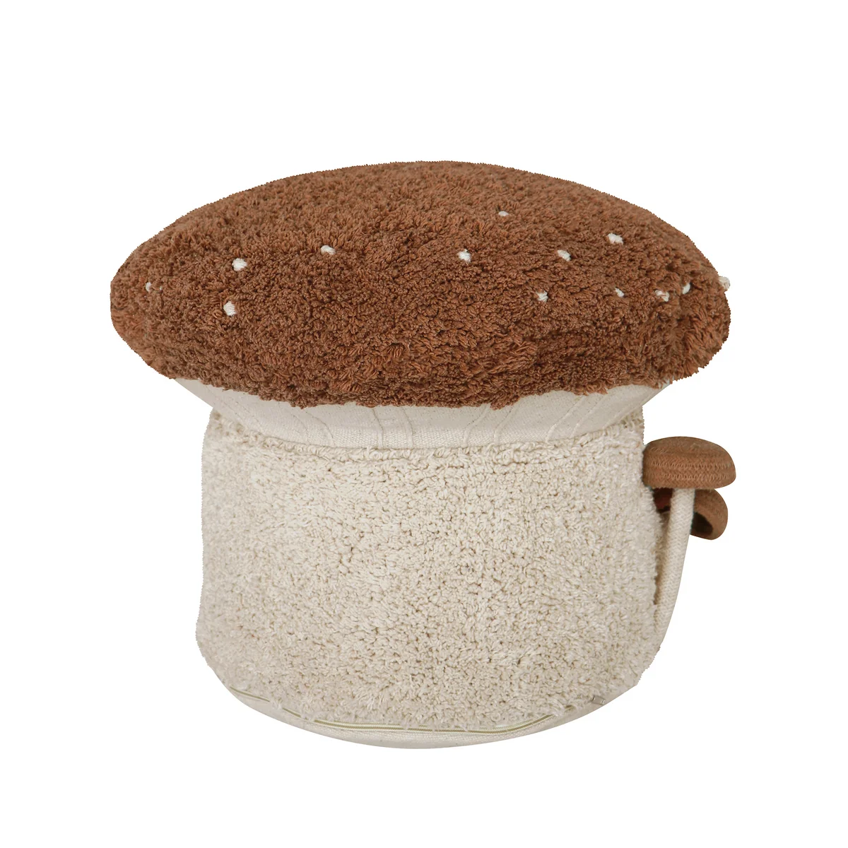 Lorena Canals - Fliegenpilz Pouf, Ø 45 x 35 cm, toffee / natur
