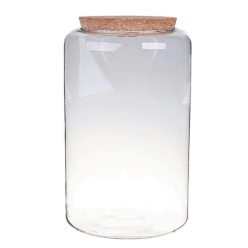- Terrarium Verre Déco avec bouchon Mia 19x30