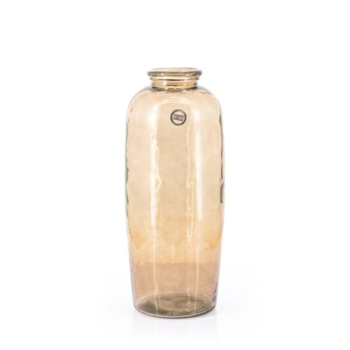 FurniLux Vaas Cadiz Glas 28x71 cm Bruin