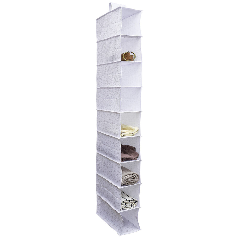 Organisateur de vêtements Blanc - 9 niveaux - 32x15xH128 cm