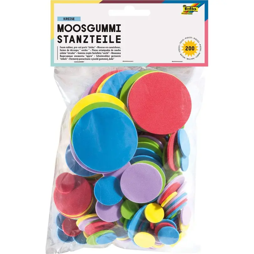 Bastelset 200er-Set Moosgummi-Stanzteile