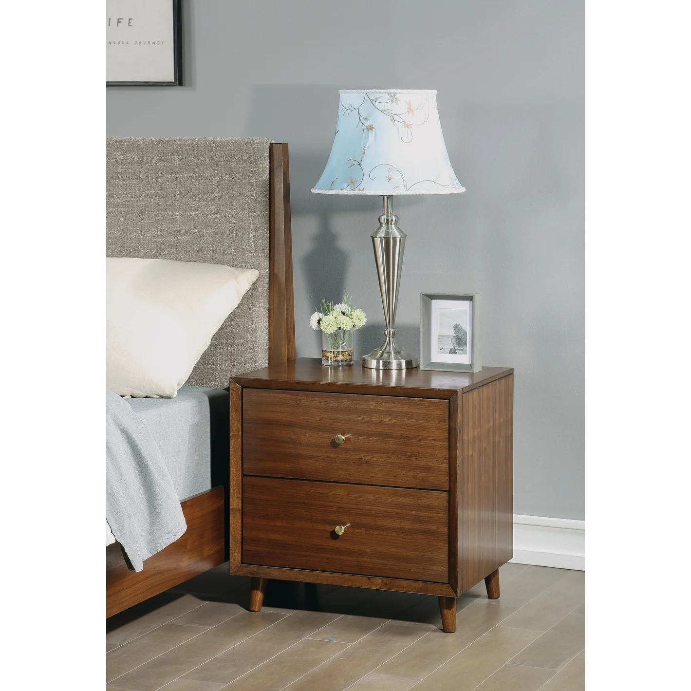 Ludwig Brown Wood Nightstand by Flexsteel
