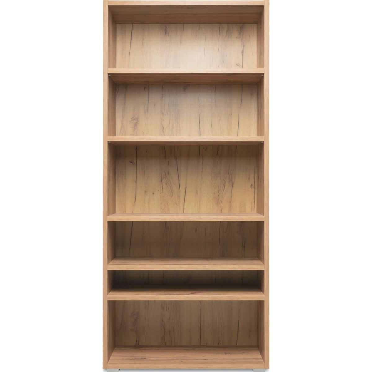 MEDEA - Bibliothèque 6 niches effet chêne 85 cm