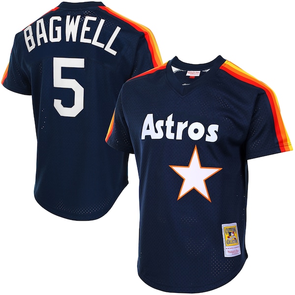 Jeff Bagwell Houston Astros Cooperstown Mesh Batting Practice Jersey - Navy