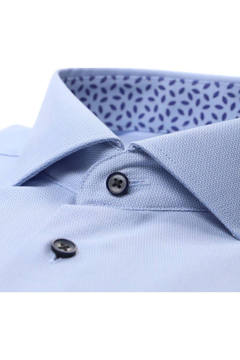 ETERNA Slim Fit Hemd mittelblau, Strukturiert (extra langer Arm)