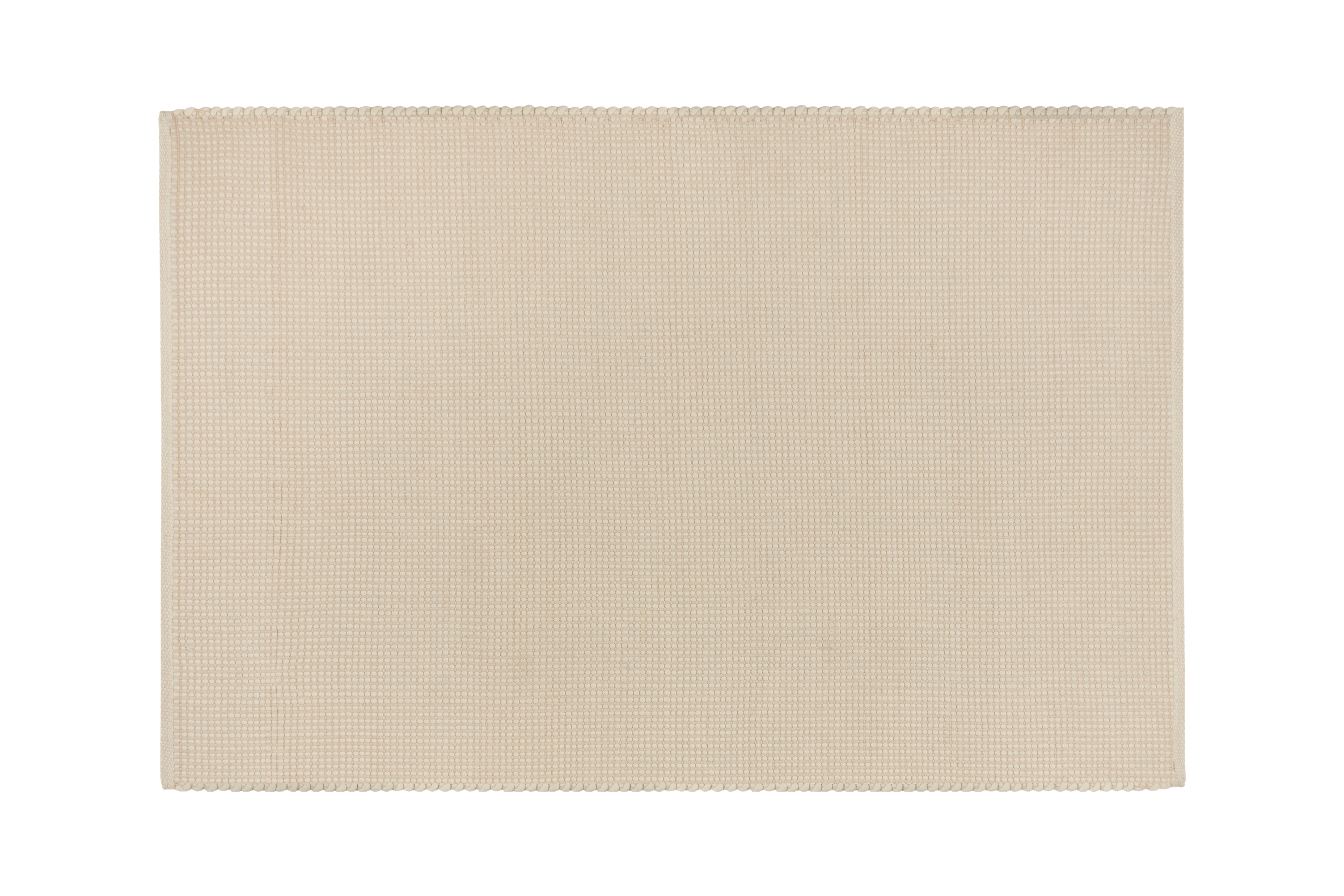 noo.ma handgeweven vloerkleed Natural Beige - Nieuw-Zeelandse wol, laagpolig, rechthoekig